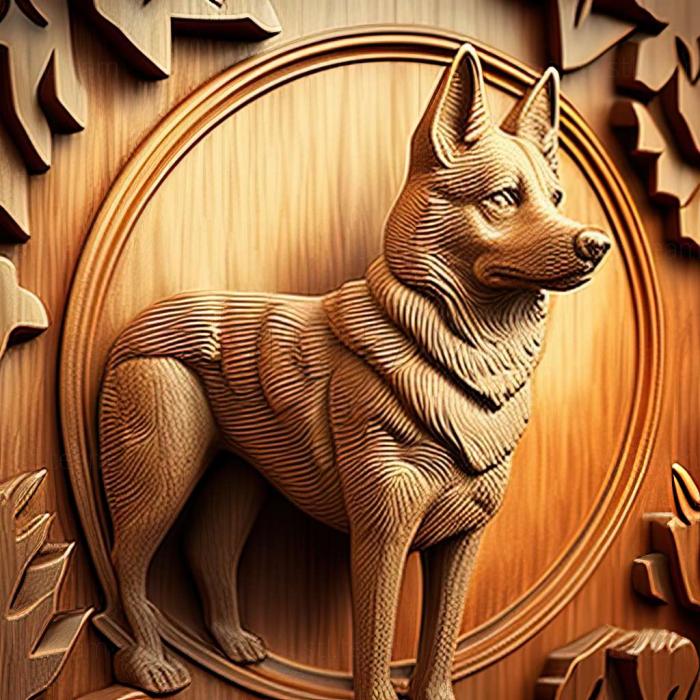 3D модель Собака породи шведський вальхунд (STL)